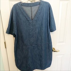 Denim Tunic Dress Size 12 Gorgeous Comfy E1-1529